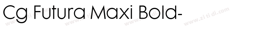 Cg Futura Maxi Bold字体转换